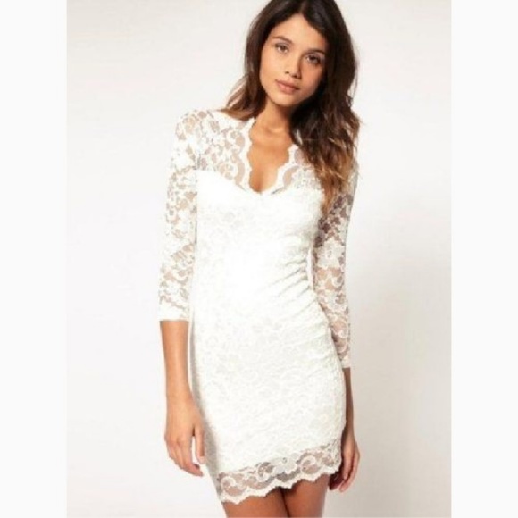 asos lace bodycon dress
